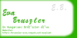 eva bruszler business card